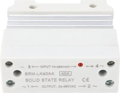 Obrázok produktu pre Polovodičové relé s integrovanou lištou Din Rail Vstup 70?280VAC Výstup 24?480VAC Jednofázové polovodičové relé s chladičom