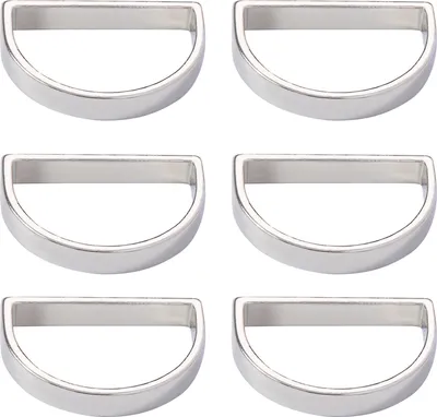 Produktbild von 6-teilige Serviettenringe, einzigartiges halbrundes Design, einfarbig, schlichter Stil, elegante Serviettenringe mit glatter Oberfläche