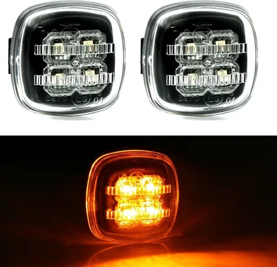 Produktbild von 2x LED Seitenblinker Blinker Set Klarglas Schwarz für Audi A3 8L / A4 B5