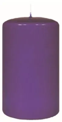 Produktbild von Flachkopf-Stumpenkerzen Lila 80 x Ø 50 mm, 4 Stück