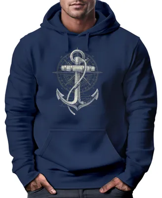 Produktbild von Hoodie Herren Print Aufdruck Kapuzen-Pullover Männer Fashion Streetstyle Neverless® navy M