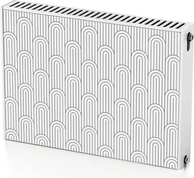 Produktbild von Geometrische Linien – Magnetische Heizkörperabdeckung – 80x60 cm – Magnet Heizkörperabdeckung – 3D Würfel – Heizkörperverkleidung – Magnetische Wandverkleidung – Wetterfest