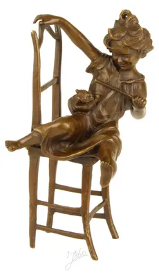 Produktbild von Bronzestatue mit dem Namen "glückliche Katze"