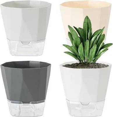 Produktbild von Famanu Pflanzenkübel Selbstbewässernd - Set von 4 - 17 cm - Kunststoff