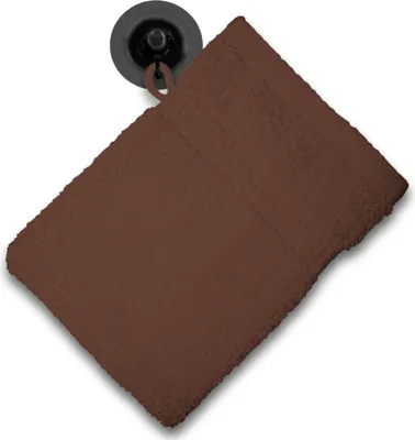 Produktbild von Waschhandschuh Waschlappen braun 16x21 cm Frottee 100% Baumwolle Frottierware