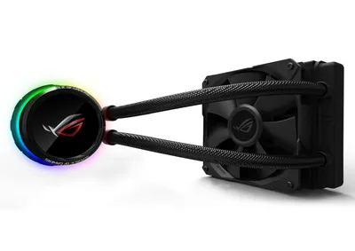 Produktbild von ASUS ROG RYUO 120, All-in-One-Flüssigkeitskühler, 12 cm, Schwarz