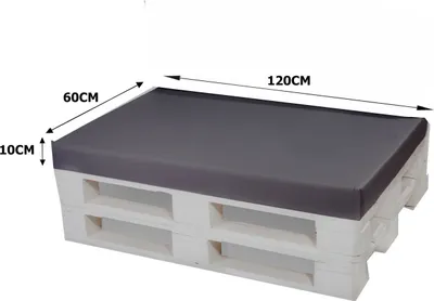 Obrázok produktu pre Vankúšik na paletu 120x60cm| Podlahový vankúš deti| podsedák europaliet| paletový vankúš vonkajší antracit| Balkón s podlahovým vankúšom