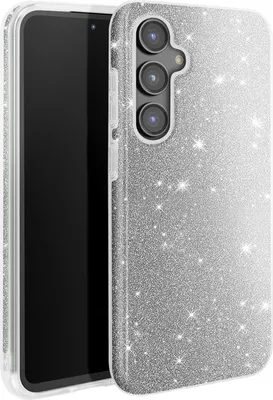 Image de Avizar, Étui en silicone scintillant pour Samsung S23 FE - Ultra-mince et résistant aux chocs, argenté