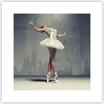 Produktbild von Poster - Poster ohne Rahmen - Ballerina Weiß Wand - 30x30 cm - Wand Bild - Wanddeko - Wandbilder - Kunstposter - Wandposter - Bilder - Kunstdruck - Wanddekoration - Wandbild - P2XAC30x30-4344