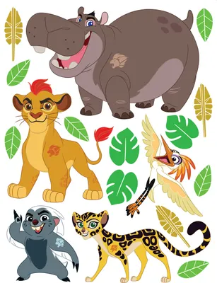 Zdjęcie produktu dla Disney Naklejka na ścianę Lwia Straż brązowym,żółtymIzielonym - 600157 - 65 x 85 cm