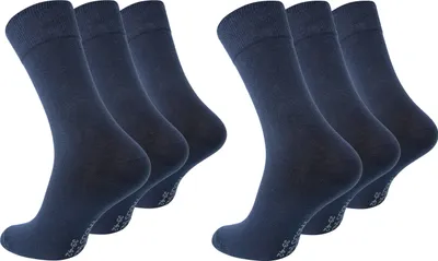 Produktbild von Paolo Renzo Business-Socken 6 Paar - Anzugssocken - Größe 39/42 - Marineblau