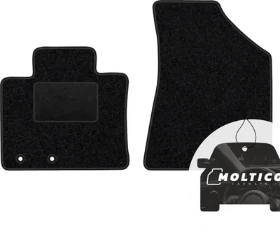 Produktbild von moto-MOLTICO Vorne Fußmatten Auto Velours Autoteppiche Schwarz Automatten Set 2-teilig passend für Kia Sorento II 2009-2012