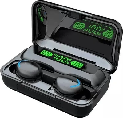 Zdjęcie produktu dla Słuchawki dokanałowe douszne bluetooth przenośne do telefonu czarne F9+