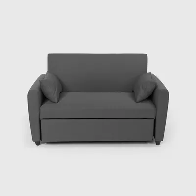 Image de Porto Rico Canapé-lit convertible 2 places, design moderne en tissu - Gris foncé