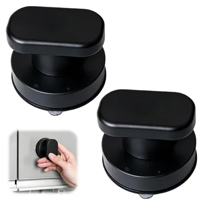 Immagine prodotto di Set di 2 maniglie per porta, colore nero, in plastica ABS