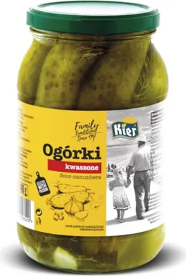 Zdjęcie produktu dla Ogórki kwaszone 860g/480g
