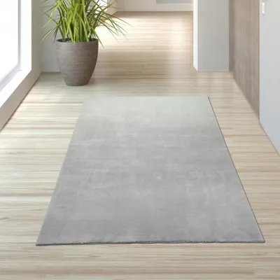 Image de Tapis Shaggy Flokati gris - 80 x 300 cm
