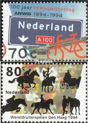 Produktbild von Briefmarken Niederlande 1994 Mi 1518-1519 (kompl.Ausg.) postfrisch Weltreiterspiele