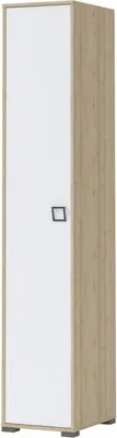 Produktbild von Drehtürenschrank / Kleiderschrank 16, Farbe: Buche / Weiß - 236 x 44 x 56 cm (H x B x T)