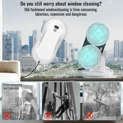 Image de Robot nettoyeur de vitres - WD15D - Électrique - Nettoyage des deux côtés de la vitre - Système de pulvérisation d'eau - 380 V