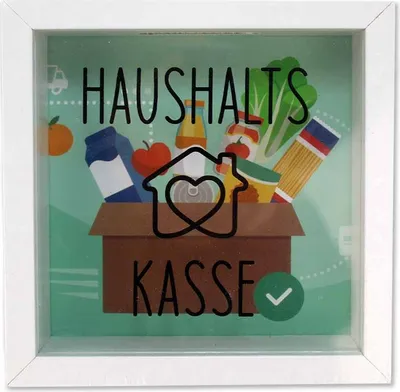 Produktbild von Spardose Haushaltskasse aus Holz - ca. 15 x 15 cm