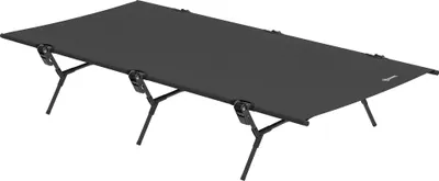 Image de Outsunny Lit de camp pliable Lit de camping avec sac de transport 200 x 100 x 36 cm Lit d'invité jusqu'à 120 kg Extra large Chaise longue de camping pour adultes Lit pliant noir