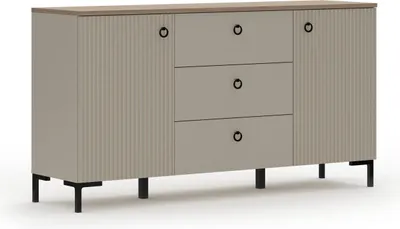 Produktbild von trendteam Wohnen Lucrezia Sideboard Kaschmir/Silverjack Oak, B/H/T ca. 150/81/41 cm