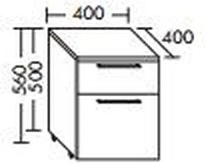 Produktbild von Burgbad Rollcontainer 1 Auszug 1 Schublade RcaE040, RCAE040