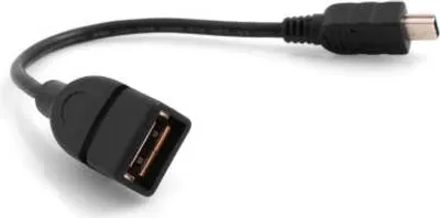 Produktbild von System-S Mini USB male zu USB A 2.0 female Daten- Ladekabel Adapter Kabel Verlängerung 10 cm