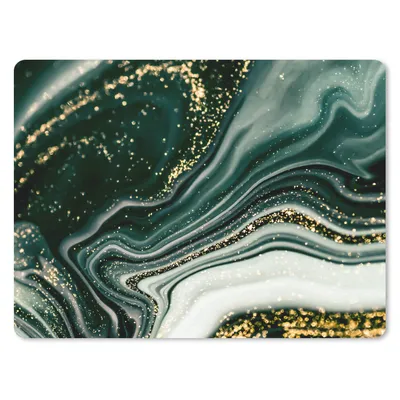 Produktbild von MuchoWow® Mauspad Mousepad Marmoroptik - Gold - Grün - Glitter - Design - Marmor 23x19 cm - Mousepads - Maus Mat - Pad - Mausunterlage - Schreibtischunterlage - Mauspad