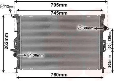 Produktbild von VAN WEZEL 18012707 Kühler Wasserkühler Motorkühler für FORD Kuga Mk2 (DM2)