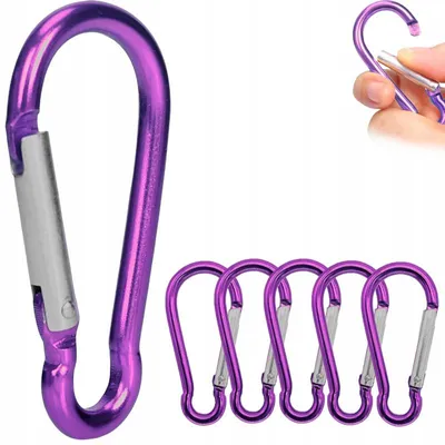 Produktbild von Metallkarabiner Schlüsselanhänger für Schlüssel und Tasche 20 Stück