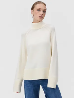 Produktbild von Orsay Damen-Rollkragenpullover in Creme mit langen Ärmeln L