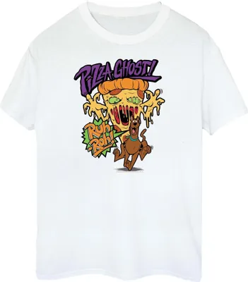 Image de Scooby Doo - "Pizza Ghost" T-shirt pour homme BI639 (S) (Blanc)