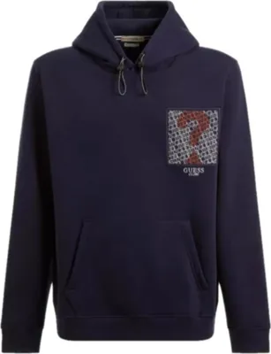 Produktbild von GUESS Herren ERMES HOODIE FLEECE Sweatshirt Marineblau L