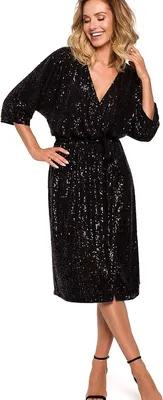 Produktbild von Abendkleid Modell "Glitzernde Nacht" von Moe in Schwarz. XXL