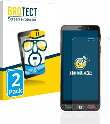 Produktbild von 2x Für Brondi Amico S Nero Schutzfolie BROTECT Displayschutz Display Schutz Folie Klar Transparent