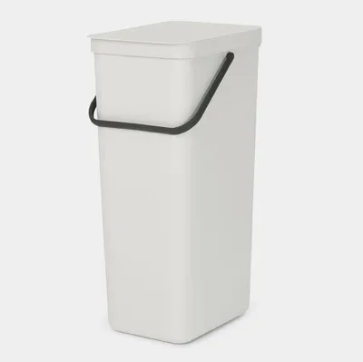 Obrázek produktu pro Koš na tříděný odpad Brabantia Sort&Go 1005554, 40 l, rukojeť, možnost nástěnného montáže, světle šedá