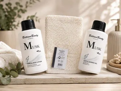 Produktbild von Bettina Barty Musk Geschenkset – Duschgel, Bodylotion & Waschhandschuh