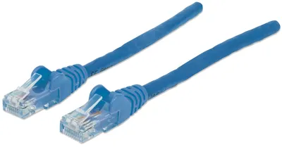 Produktbild von Intellinet Premium Netzwerkkabel, Cat6a, S/FTP, 100% Kupfer, Cat6a-, LS0H, RJ45-Stecker/RJ45-Stecker, 7,5 m, blau, 7,5 m, Cat6a, S/FTP (S-STP), RJ-45, RJ-45, Blau
