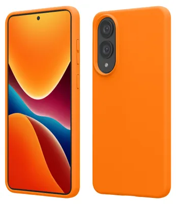 Produktbild von kwmobile Handyhülle für Samsung Galaxy S25 Edge Hülle - Case Silikon - Kabelloses Laden - Schutzhülle Cover in Fruity Orange