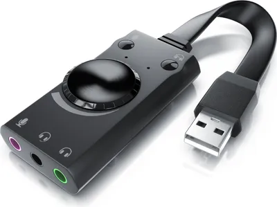 Immagine prodotto di Scheda audio USB CSL con suono surround, mini scheda audio USB esterna con controllo del volume