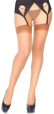 Immagine prodotto di Calze trasparenti color carne con cucitura posteriore, modello "Leg Avenue", per donna, confezione da due, spessore 20 DEN