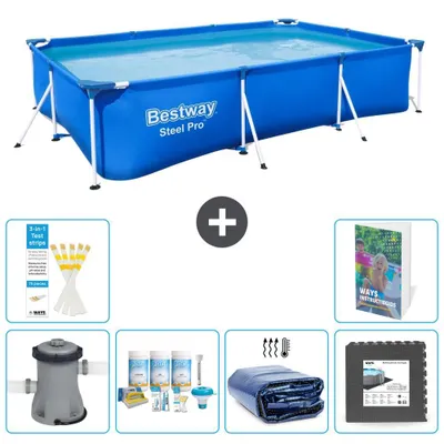 Immagine prodotto di Bestway Steel Pro, piscina rettangolare - 300x201x66 cm - composta da 5 parti, modello S233