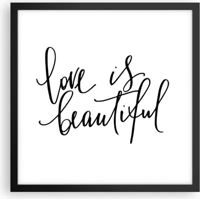 Produktbild von Gerahmtes Poster - Schwarzer Rahmen - Das Leben ist wunderschoen - 40x40 cm - Wand Bild - Wanddeko - Wandbilder - Kunstposter - Wandposter - Bilderrahmen - Bilder - Kunstdruck - P2BAC40x40-4466