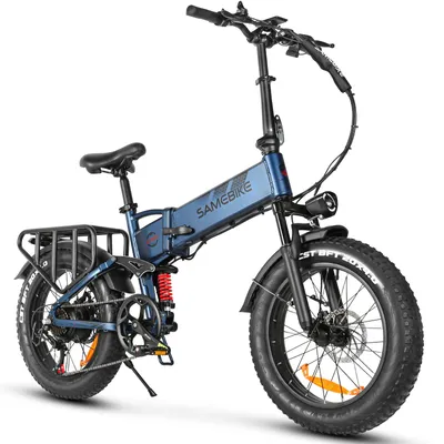 Produktbild von 20 ZOLL Elektrofahrrad E-BIKE 15AH Klapprad Fatbike Mountabike 120KM Faltrad Pedelecfür Erwachsene 150 - 180 cm 7 Gang Klappräder Aluminiuml Blau