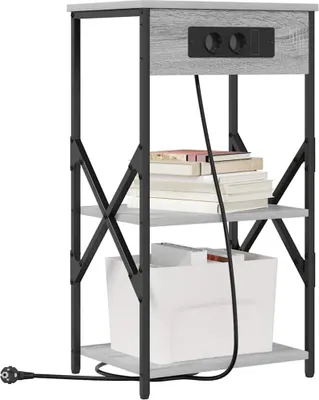 Produktbild von vidaXL Nachttisch Graues Sonoma 41 x 31 x 76 cm Holzwerkstoff