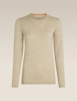 Immagine prodotto di ICEBREAKER, maglia a maniche lunghe "Oasis" in Lana 200, modello "Crewe", colore "BAY HTHR", taglia XS