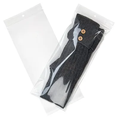 Produktbild von Druckverschlussbeutel mit Aufhängeloch 12.5x30.5cm Transparent PP 100 Mikron (100 Stück) [Z4R512]