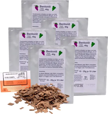 Produktbild von 5 x VINA Bentonit 40g Klärmittel - Weinklärung, Klärungsmittel, Weinklärmitte